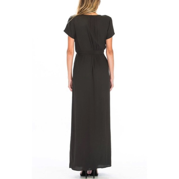NWT Maxi Wrap Dress in Charcoal - Picture 3 of 3